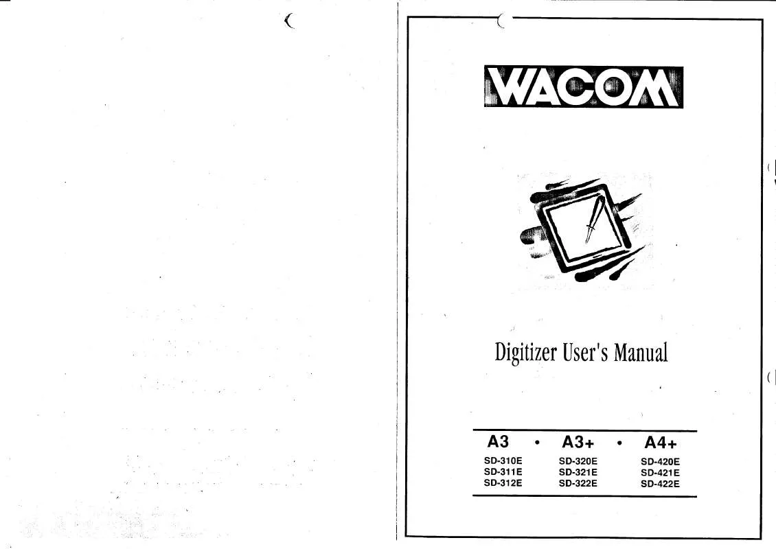 Mode d'emploi WACOM SD-422E