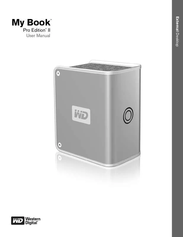 Mode d'emploi WESTERN DIGITAL MY BOOK PRO EDITION II