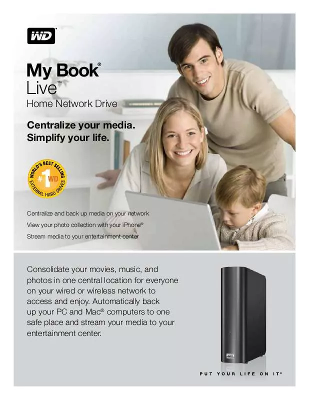 Mode d'emploi WESTERN DIGITAL MY BOOKE LIVE