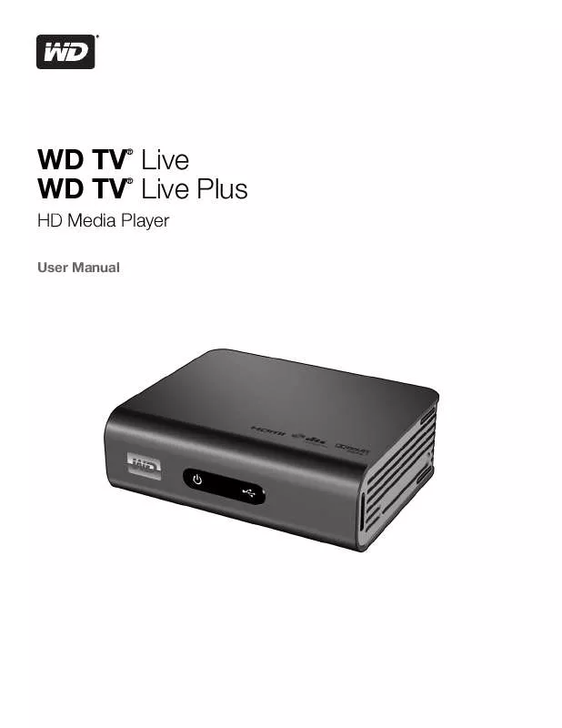 Mode d'emploi WESTERN DIGITAL TV LIVE