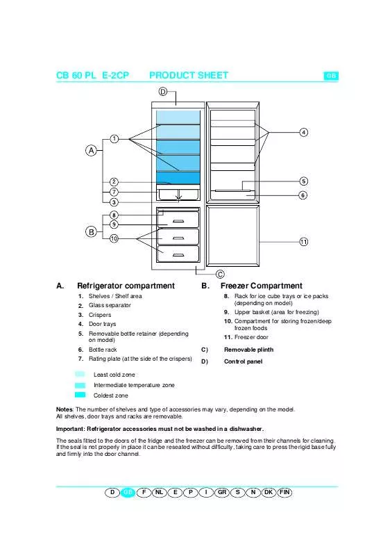 Mode d'emploi WHIRLPOOL 900 162 33 CFS 616 S