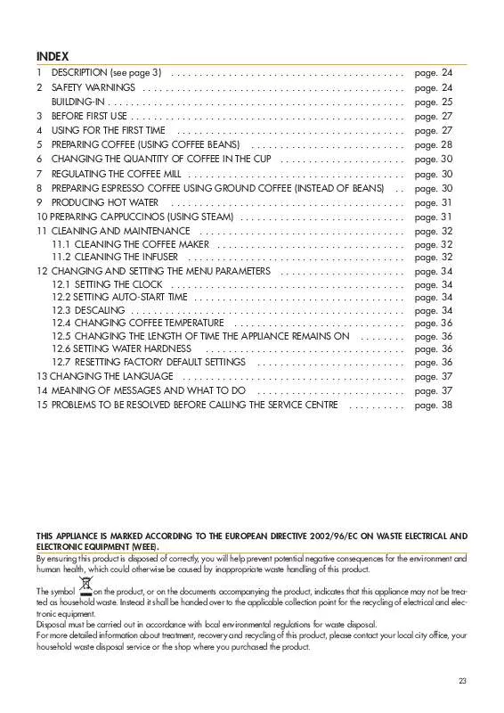 Mode d'emploi WHIRLPOOL ACE 100 IX