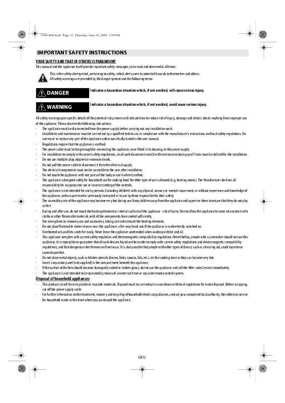 Mode d'emploi WHIRLPOOL ACM 749/NE