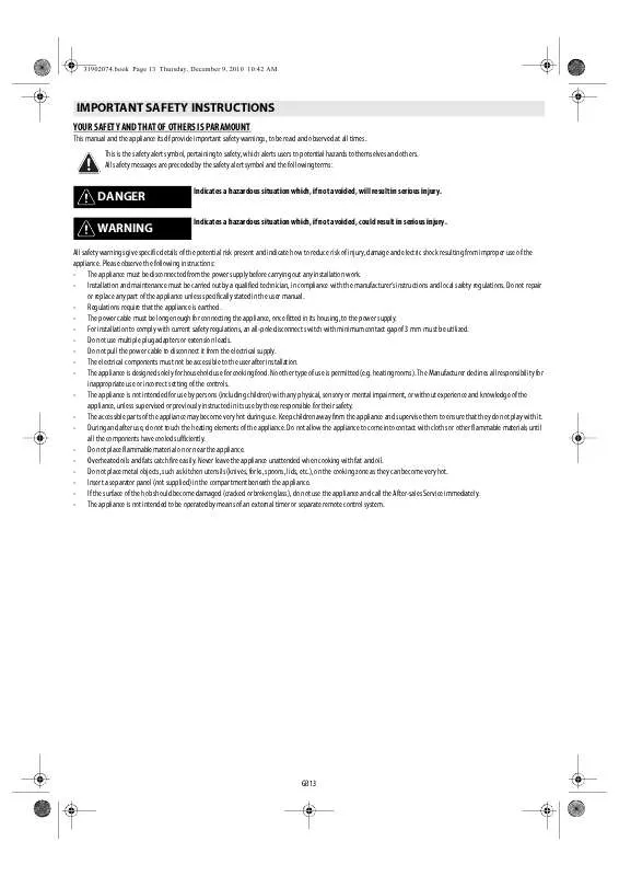 Mode d'emploi WHIRLPOOL ACM 759/NE