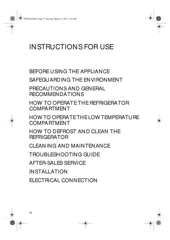 Mode d'emploi WHIRLPOOL ACO 052