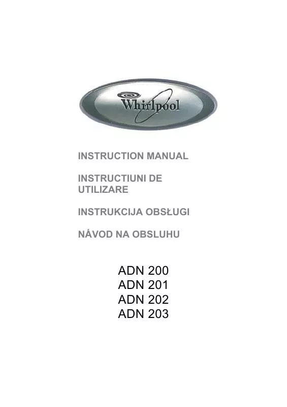 Mode d'emploi WHIRLPOOL ADN 202