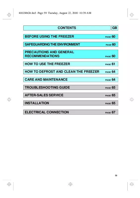 Mode d'emploi WHIRLPOOL AFG 306/G