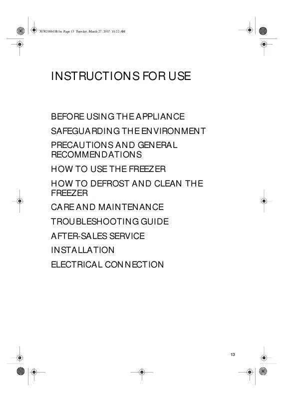 Mode d'emploi WHIRLPOOL AFG 7010/2