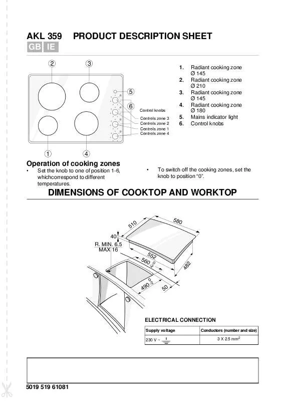 Mode d'emploi WHIRLPOOL AKL 359/BR/02