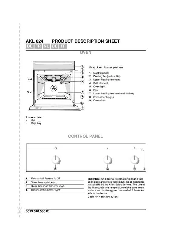 Mode d'emploi WHIRLPOOL AKL 824 WH