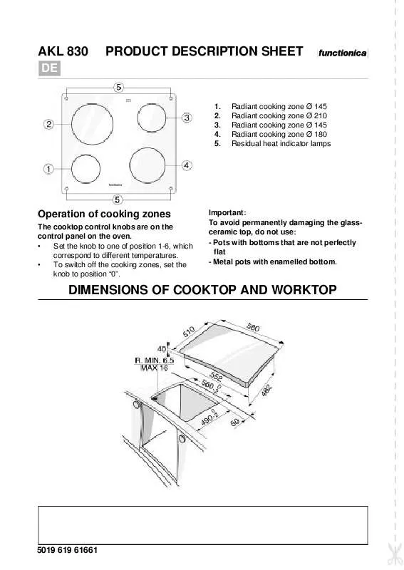 Mode d'emploi WHIRLPOOL AKL 830/NE