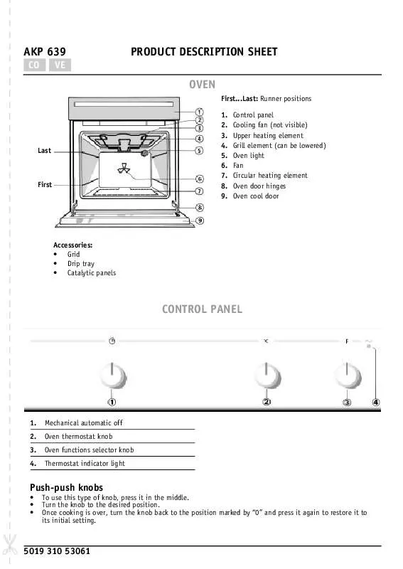 Mode d'emploi WHIRLPOOL AKP 639 IX