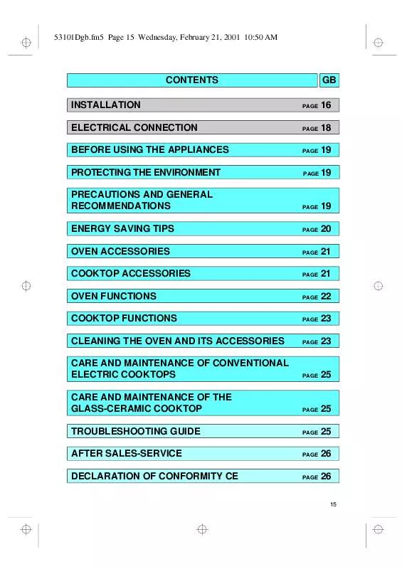 Mode d'emploi WHIRLPOOL AKZ 218