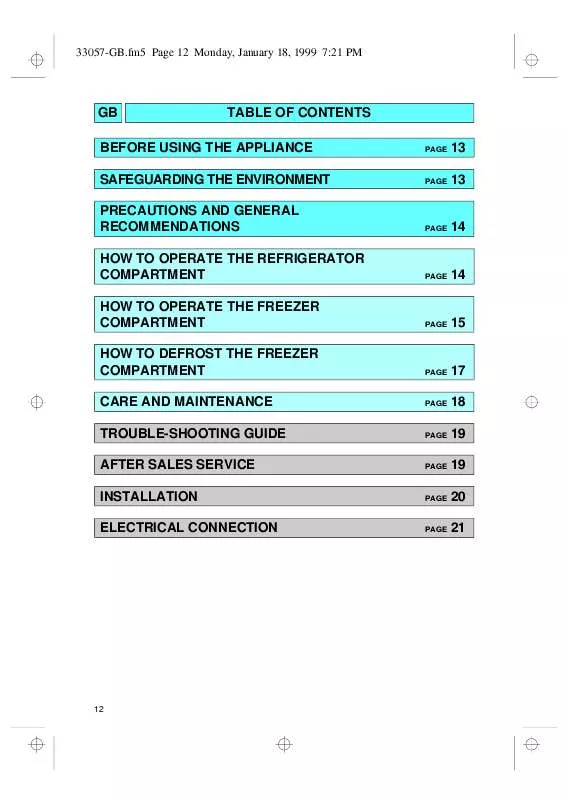 Mode d'emploi WHIRLPOOL AQUARIUM/1