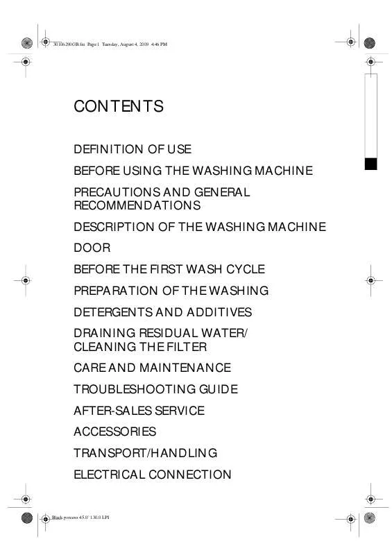 Mode d'emploi WHIRLPOOL AQUASTEAM 1480