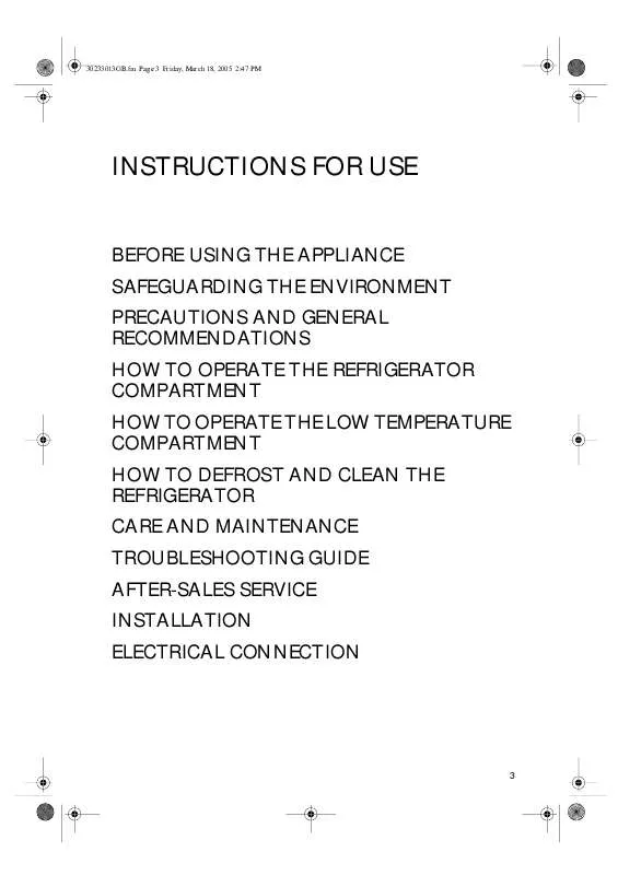 Mode d'emploi WHIRLPOOL ARC 1711 WP