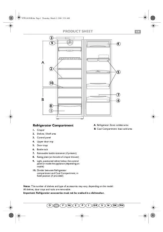 Mode d'emploi WHIRLPOOL ARC 1782/IX REFRIGE