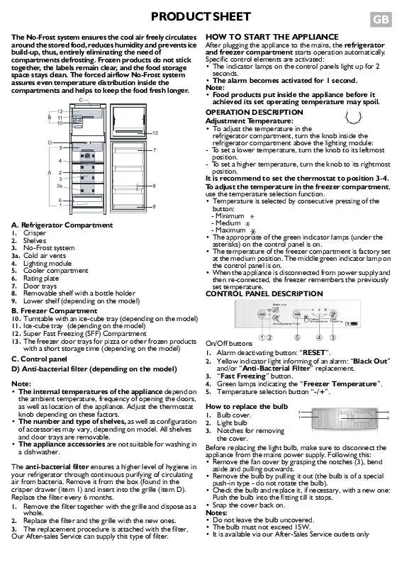 Mode d'emploi WHIRLPOOL ARC 4110/IX