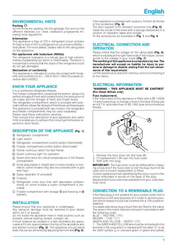 Mode d'emploi WHIRLPOOL ARC 5120