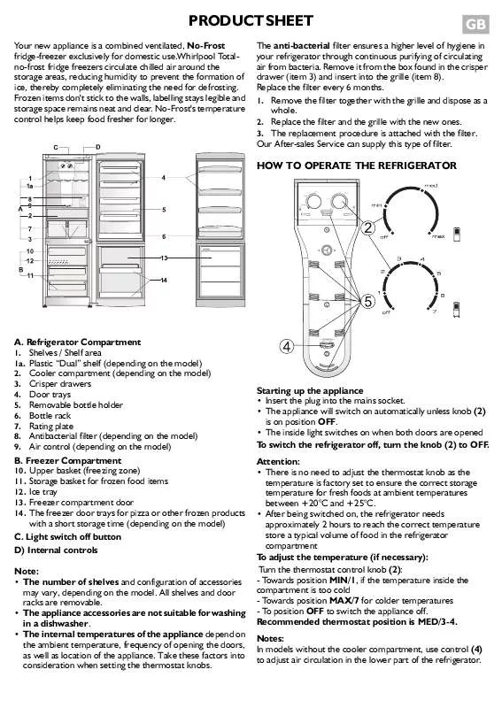 Mode d'emploi WHIRLPOOL ARC 7474 IS