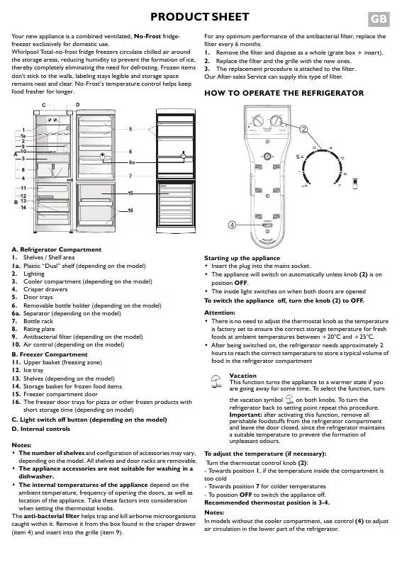 Mode d'emploi WHIRLPOOL ARC 7495/1