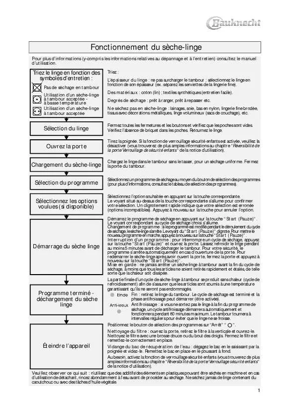 Mode d'emploi WHIRLPOOL ARC 8120