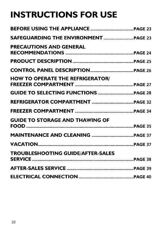 Mode d'emploi WHIRLPOOL ARC 8140/1