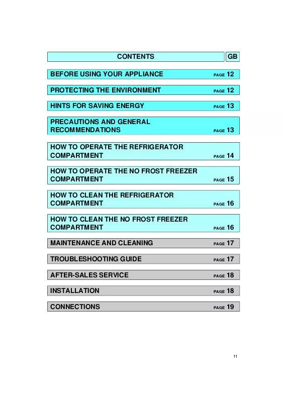 Mode d'emploi WHIRLPOOL ARG 754 WBM 48