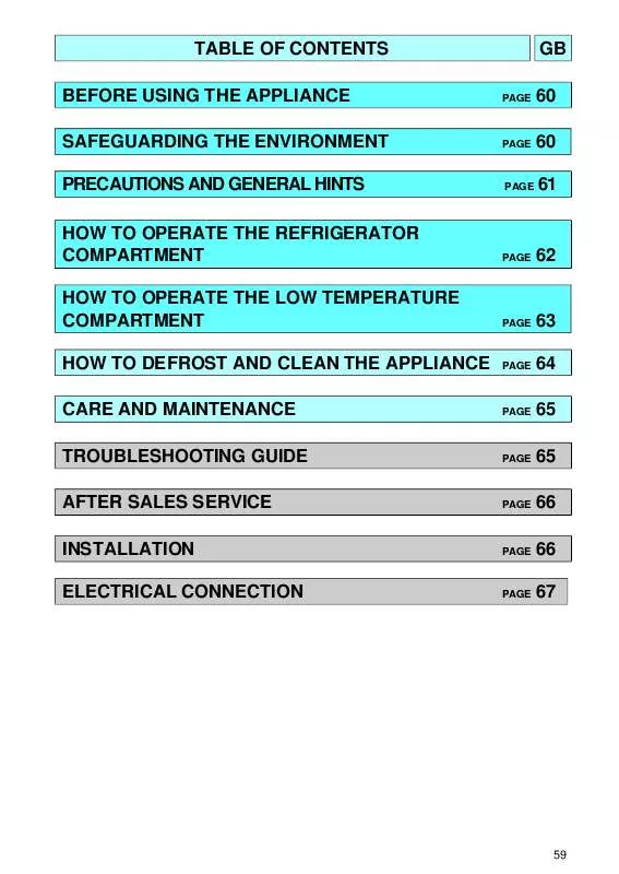 Mode d'emploi WHIRLPOOL ARL 166/G/1