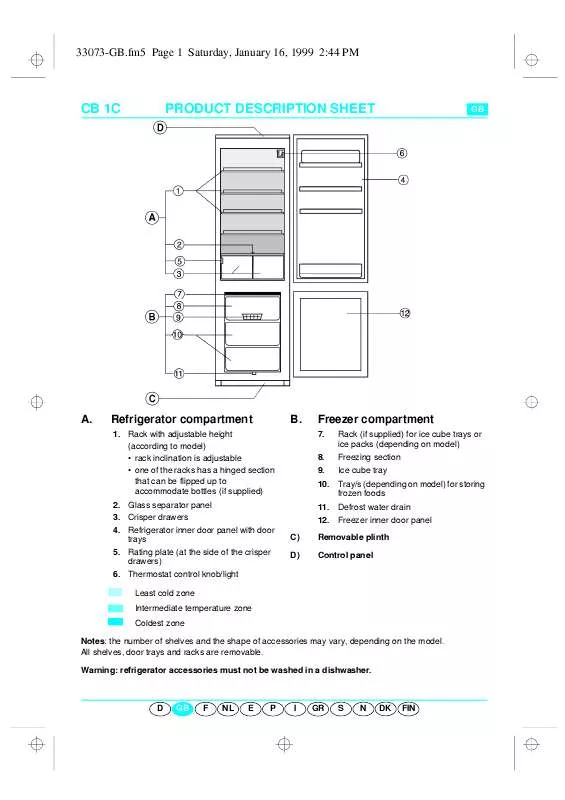 Mode d'emploi WHIRLPOOL ARL 424/G-E