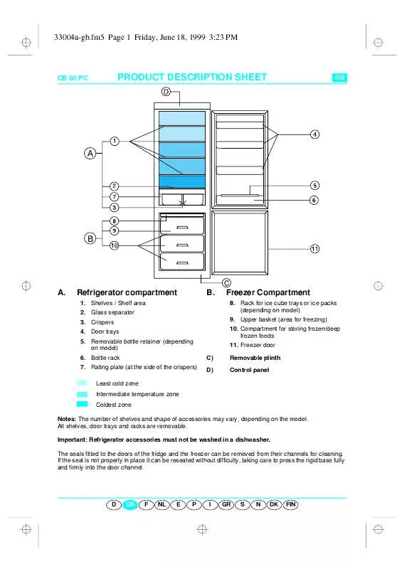 Mode d'emploi WHIRLPOOL ARL 428/G-E