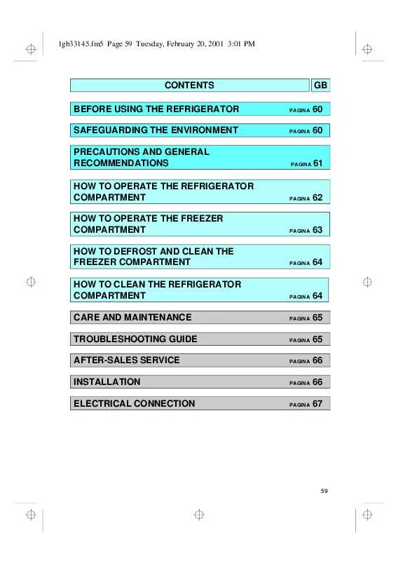 Mode d'emploi WHIRLPOOL ARL 831/G