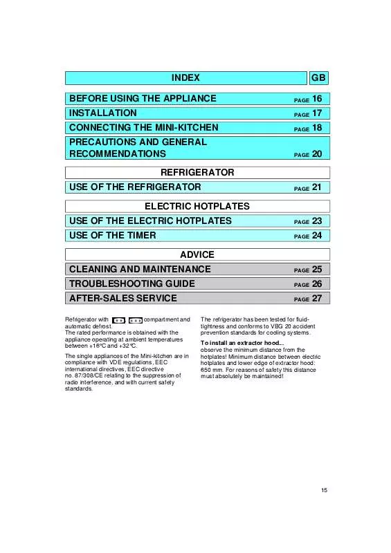 Mode d'emploi WHIRLPOOL ART 316/DT-V