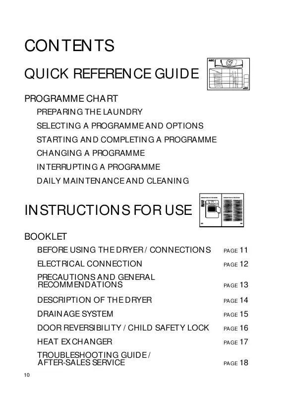 Mode d'emploi WHIRLPOOL ASC 10