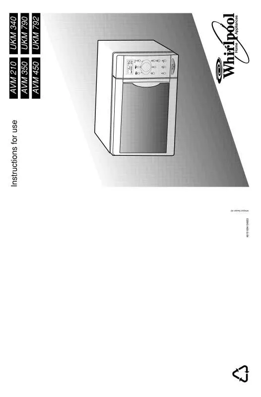 Mode d'emploi WHIRLPOOL AVM 210 WP BL