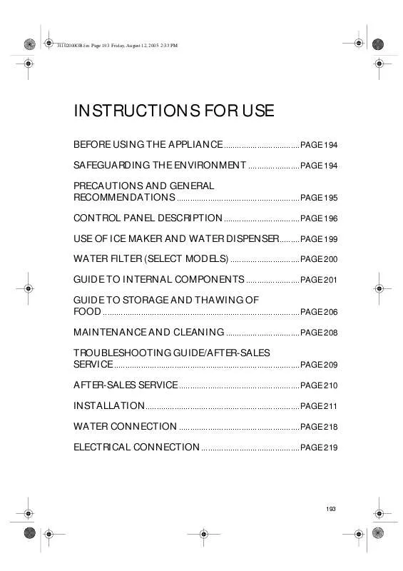 Mode d'emploi WHIRLPOOL AWG 215