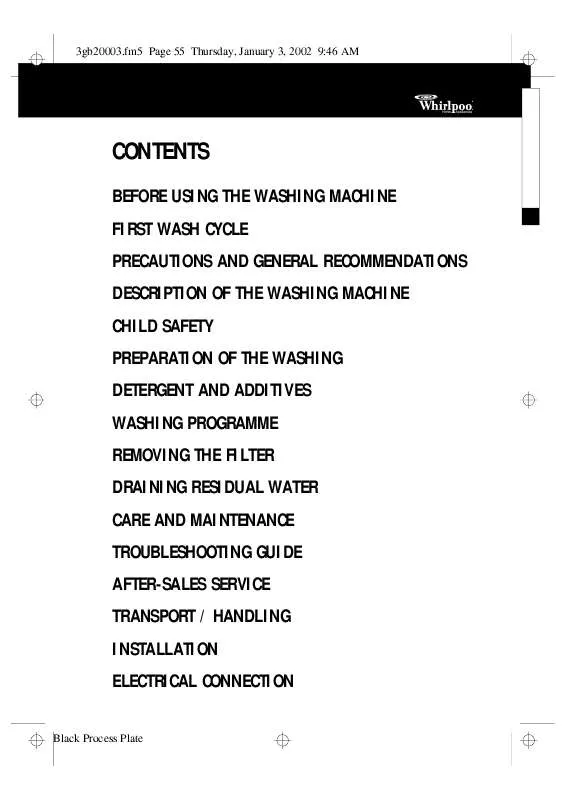 Mode d'emploi WHIRLPOOL AWG 870/4