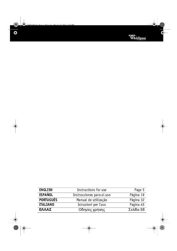 Mode d'emploi WHIRLPOOL AWM 506/1