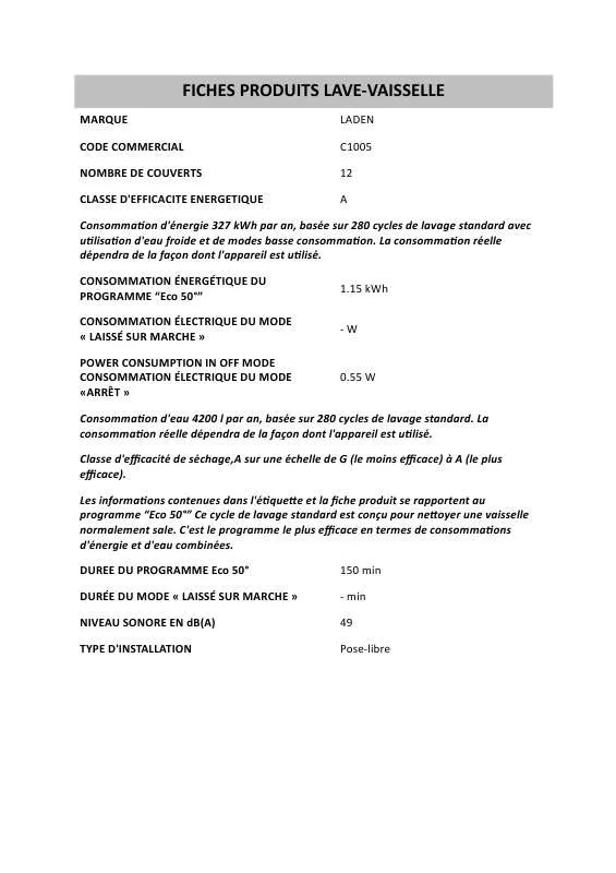 Mode d'emploi WHIRLPOOL AWO/D 3080