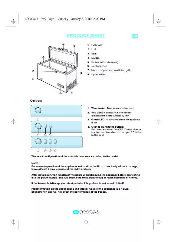 Mode d'emploi WHIRLPOOL CCH 510 OS 220 V