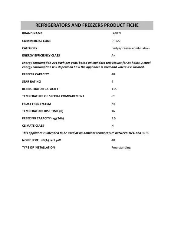 Mode d'emploi WHIRLPOOL DP127