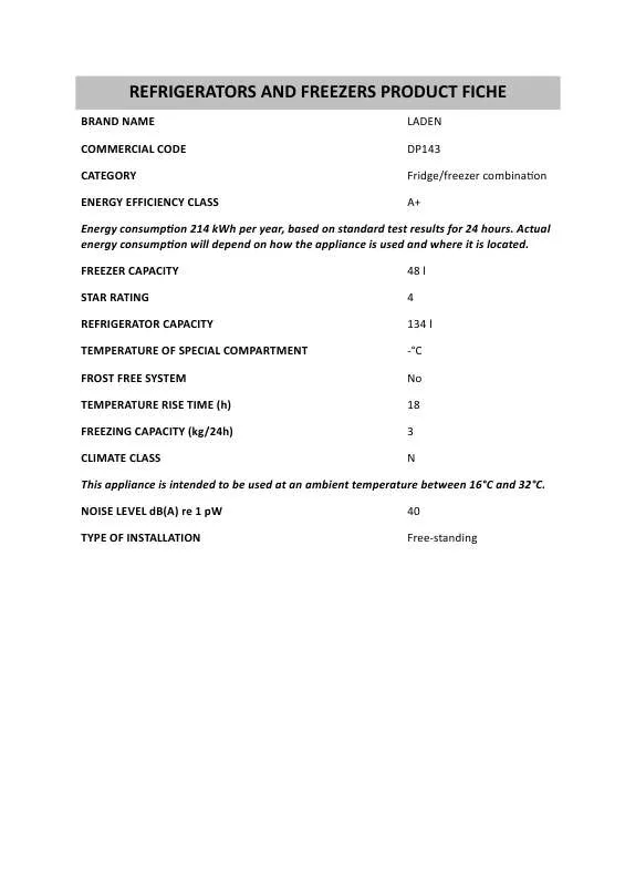 Mode d'emploi WHIRLPOOL DP143