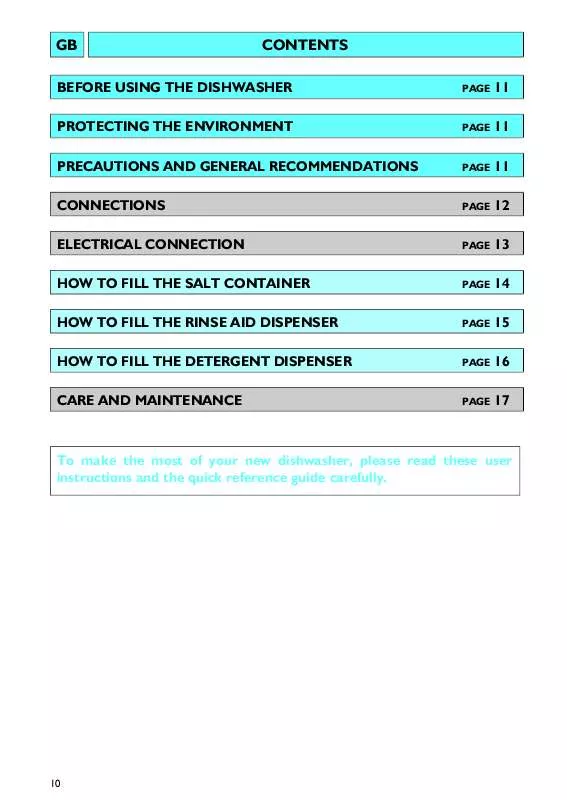 Mode d'emploi WHIRLPOOL DWF 405 B (000 270 47)