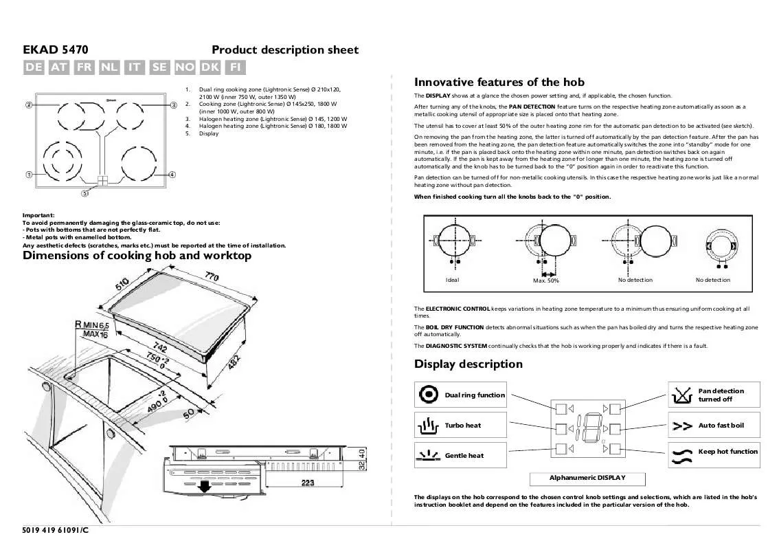 Mode d'emploi WHIRLPOOL EKAD 5470 IN