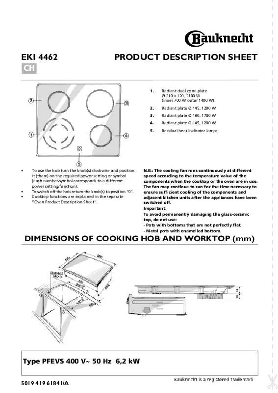 Mode d'emploi WHIRLPOOL EKI 4462 IN