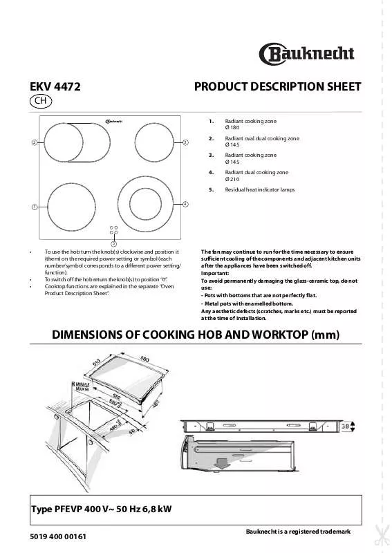 Mode d'emploi WHIRLPOOL EKV 4472 IN