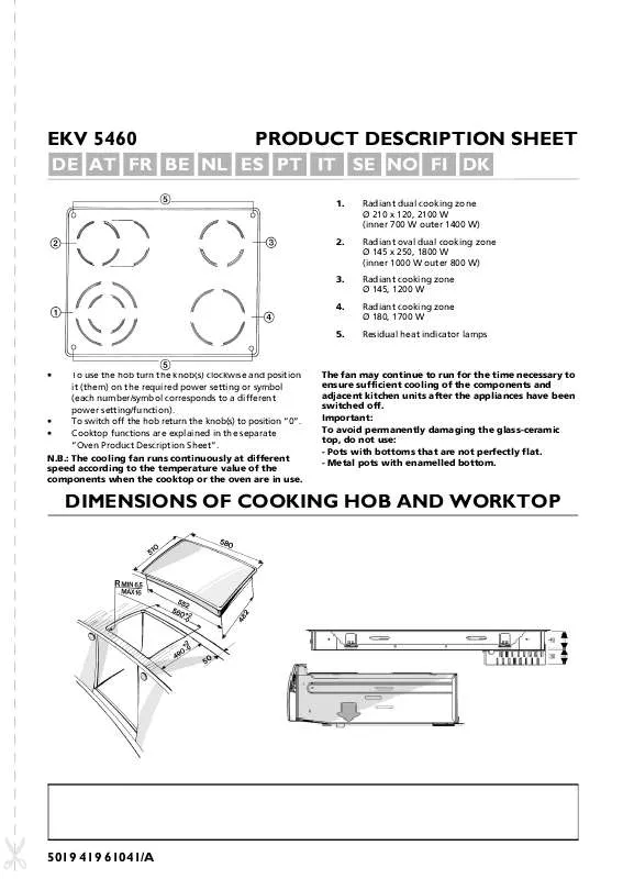 Mode d'emploi WHIRLPOOL EKV 5460 WS