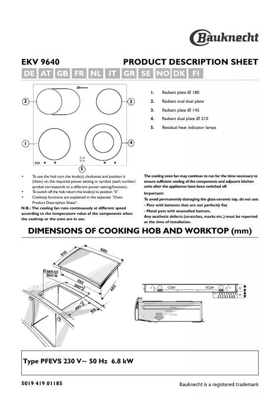 Mode d'emploi WHIRLPOOL EKV 9640 IN