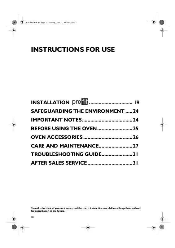 Mode d'emploi WHIRLPOOL ELPE 6260 IN