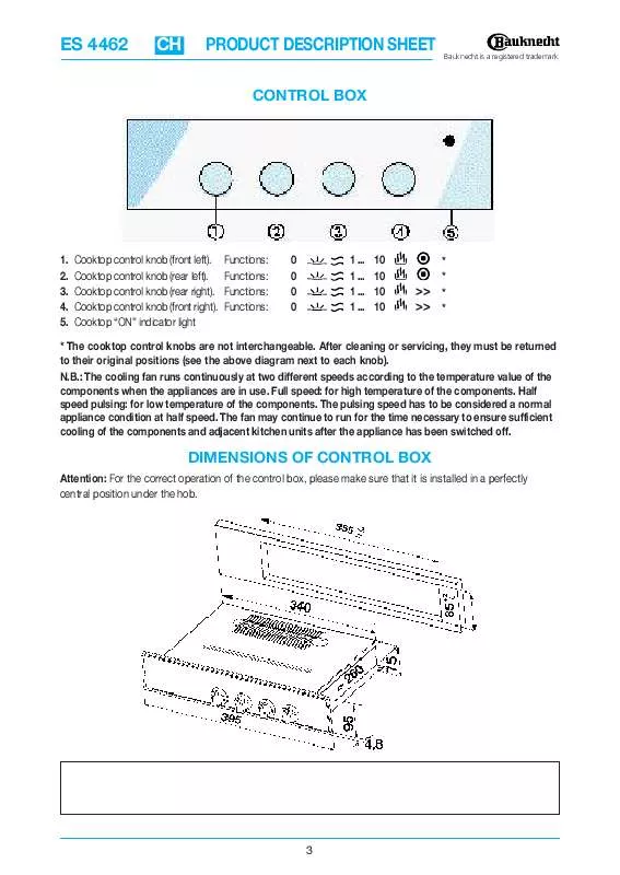 Mode d'emploi WHIRLPOOL ES 4462 SW